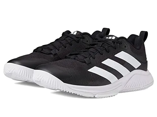 adidas Men's Court Team Bounce 2.0 Indoor Shoe, White/Black/White, 10