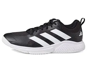 adidas Men's Court Team Bounce 2.0 Indoor Shoe, White/Black/White, 10