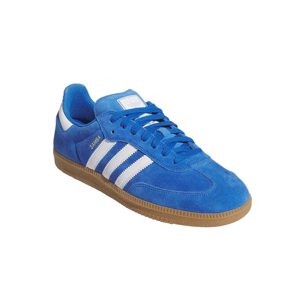 adidas SKATEBOARDING SAMBA ADV SHOES // BLUE BIRD/CLOUD WHITE/GOLD METALLIC