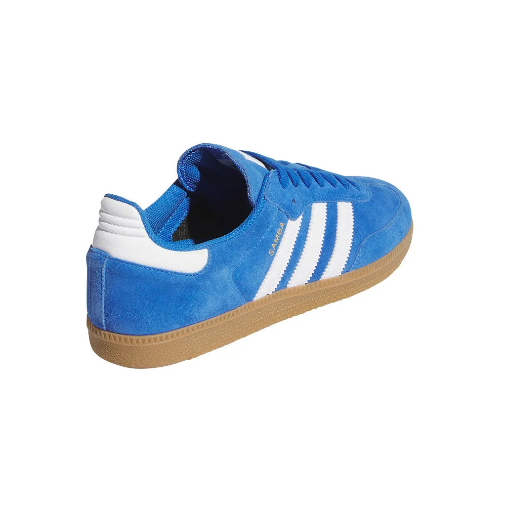 adidas SKATEBOARDING SAMBA ADV SHOES // BLUE BIRD/CLOUD WHITE/GOLD METALLIC