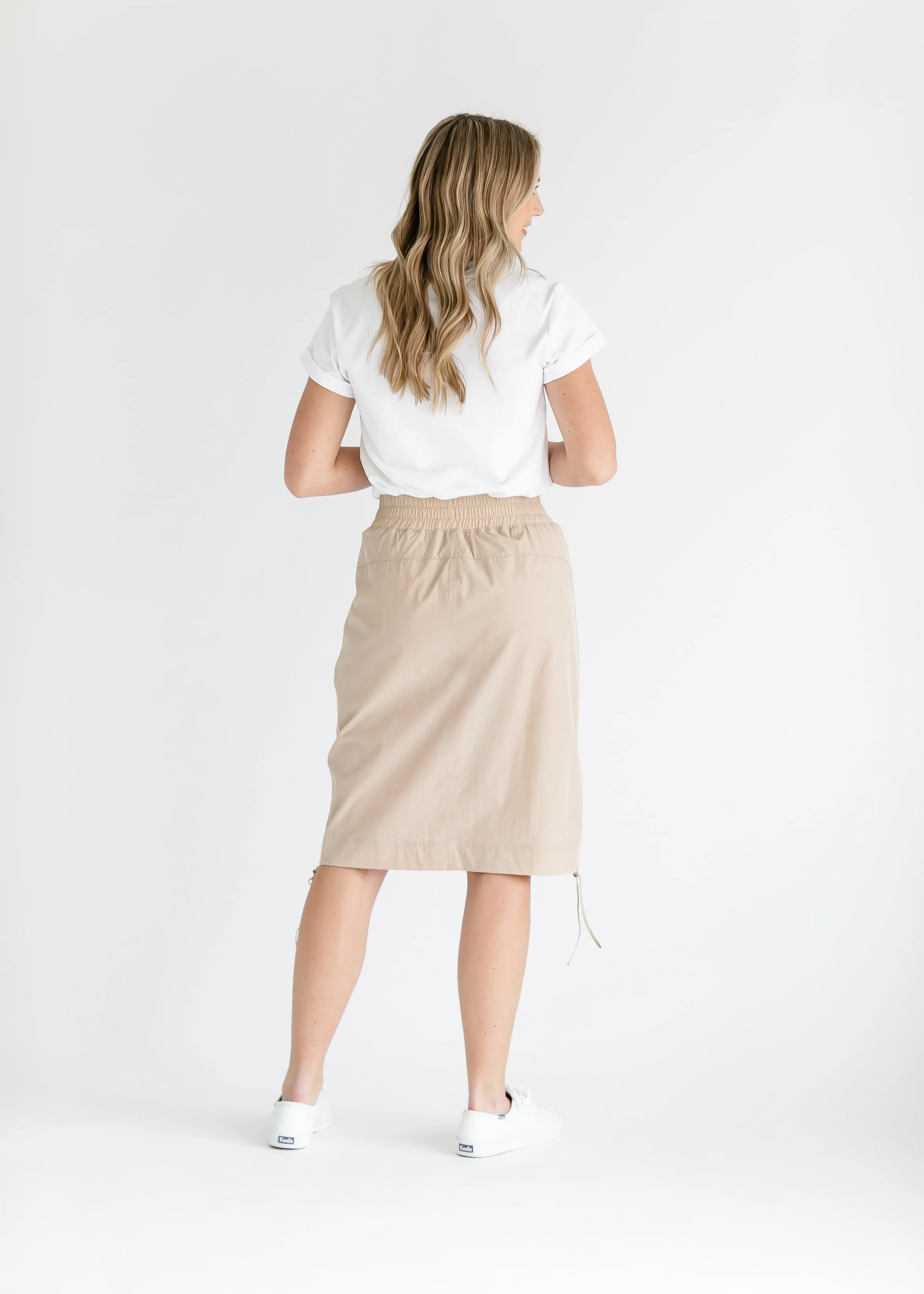 Andie Hiking Midi Skirt Tan - FINAL SALE