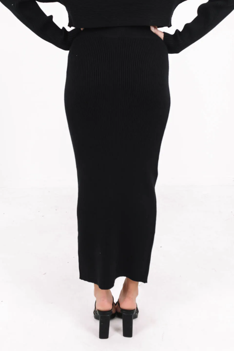 Back To Business Midi Skirt - Black