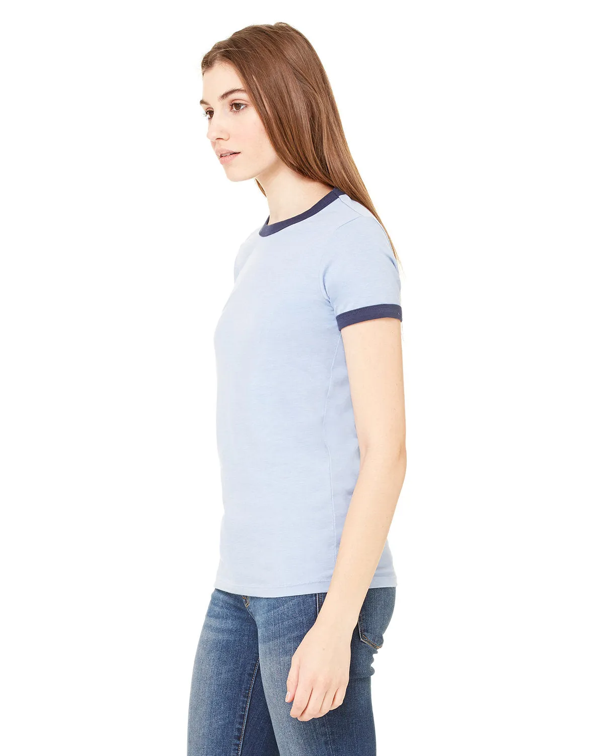 Bella   Canvas B6050 Ladies' Jersey Short-Sleeve Ringer T-Shirt