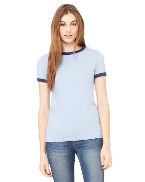 Bella   Canvas B6050 Ladies' Jersey Short-Sleeve Ringer T-Shirt