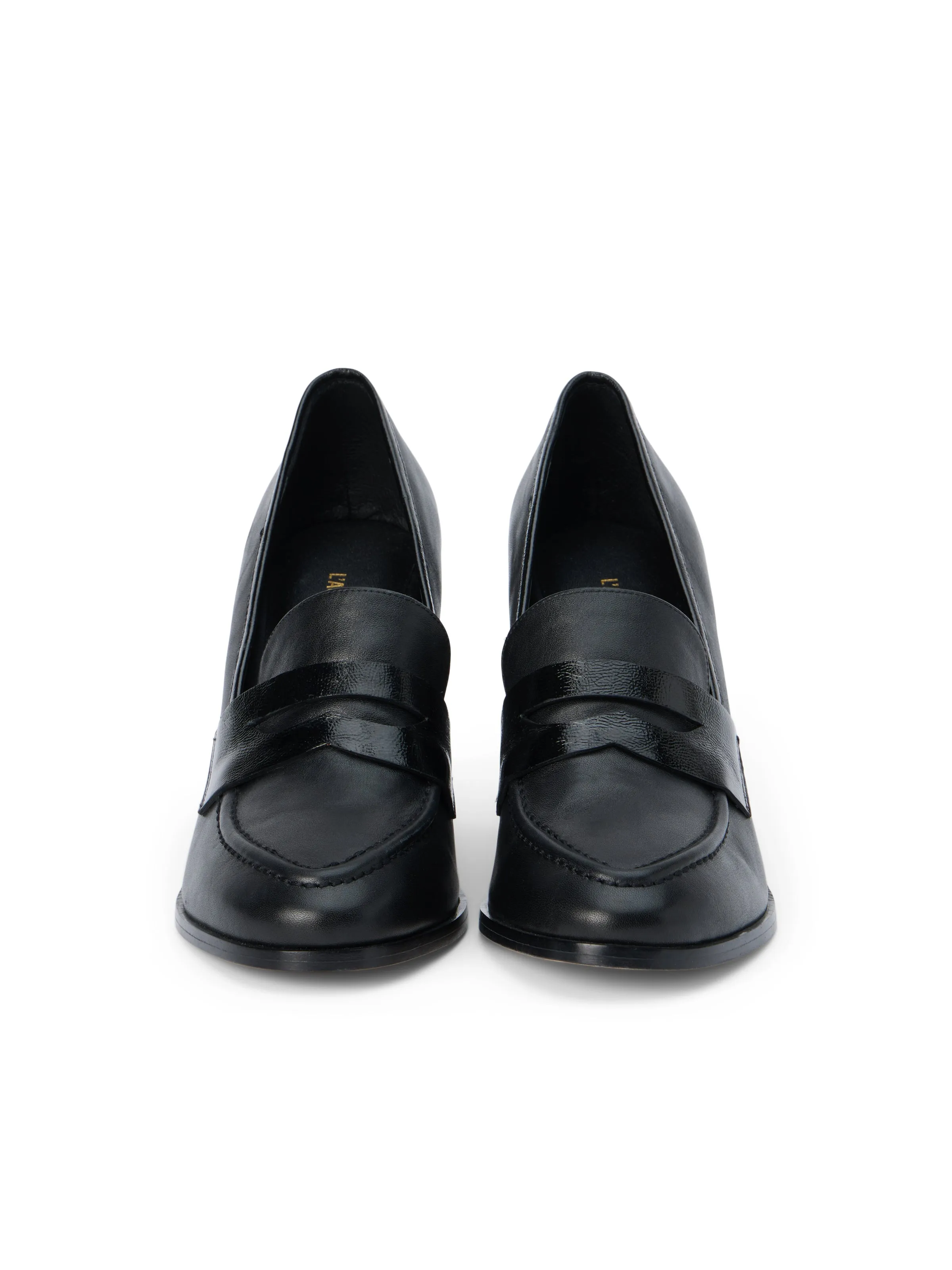 Blanche Heeled Leather Loafer