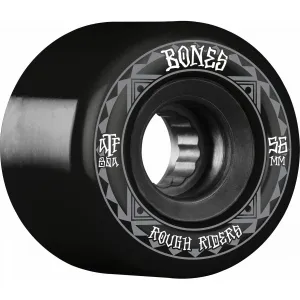 Bones ATF Rough Rider Runners 56mm 80a Wheels - Black (Set of 4)