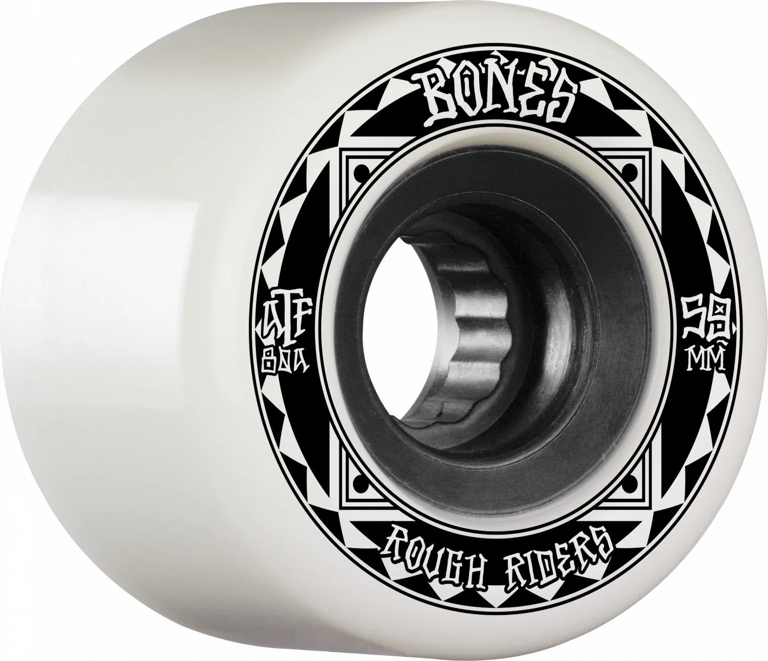 Bones ATF Rough Rider Runners 59mm 80a Wheels - White (Set of 4)