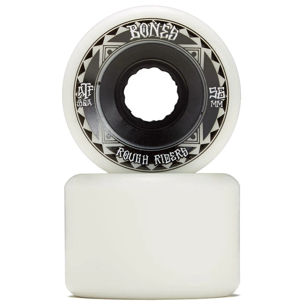 Bones Rough Riders Runners Skateboard Wheels - White - 56mm