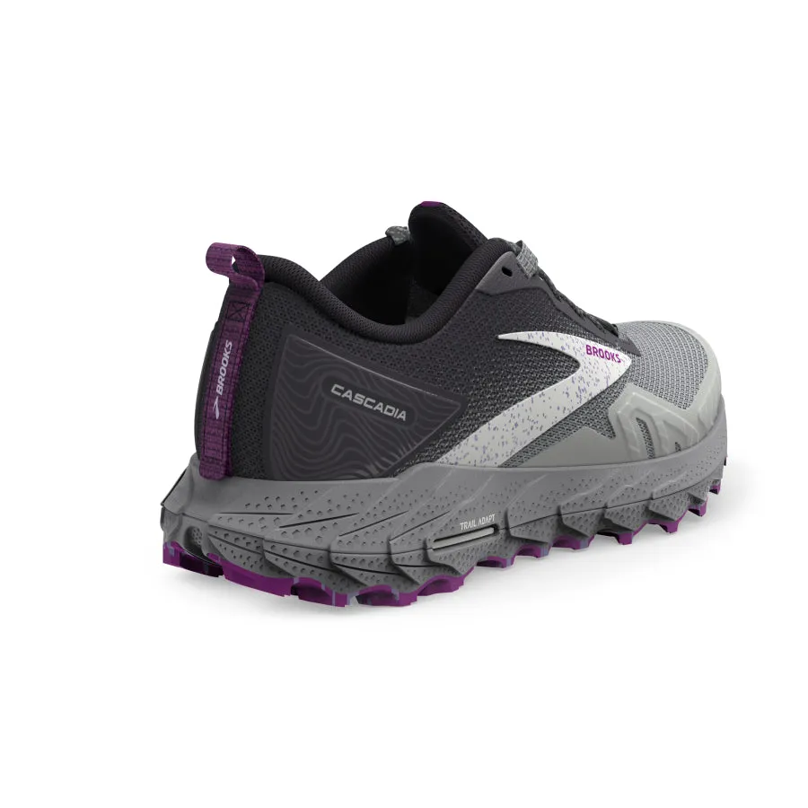 Brooks Cascadia 17 | Oyster / Blackened Pearl / Purple | Womens