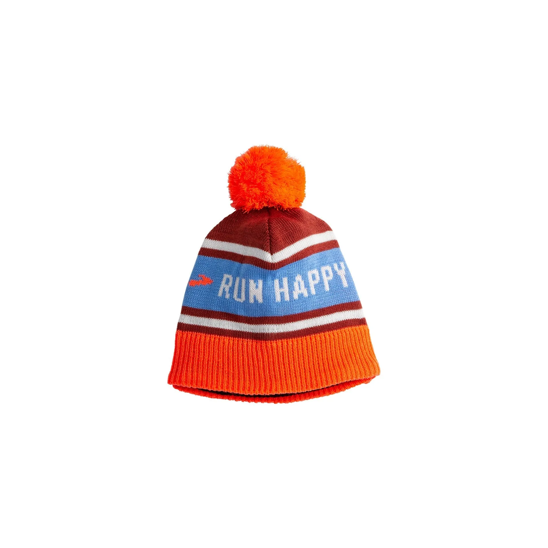 Brooks | Heritage Pom Beanie | Unisex | Run Happy/Vivid Flame