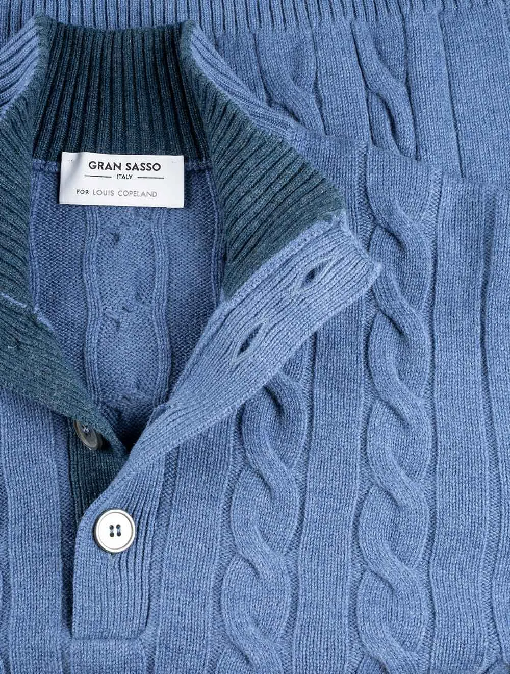 Cable Knit Sweater Blue