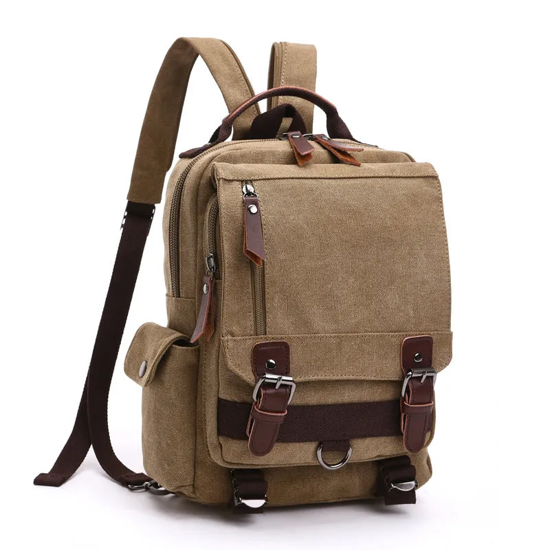 Canvas Travel Backpack Casual Canvas Backpack Stylish Unisex School Backpack