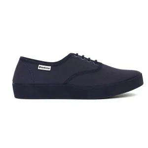 Capri Organic Cotton Canvas Plimsoll Sneakers - Navy Blue