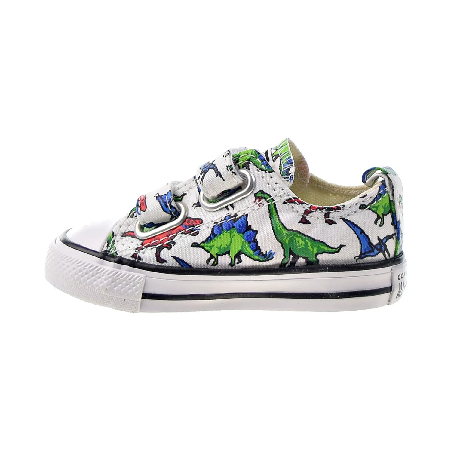 Converse Chuck Taylor All Star 2V Strap Ox Toddlers' Shoes White-Green-Red