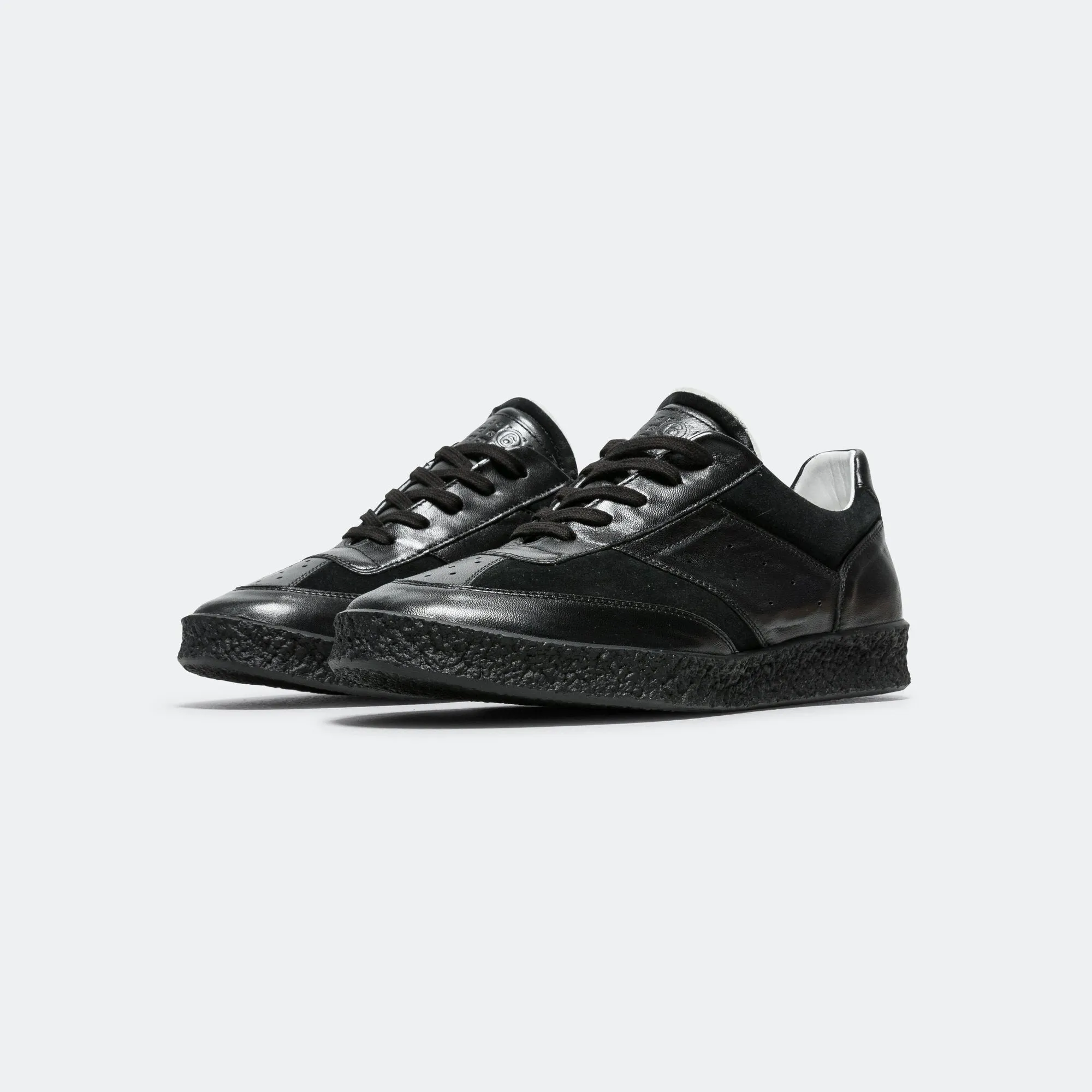 Court Sneakers - Black Leather