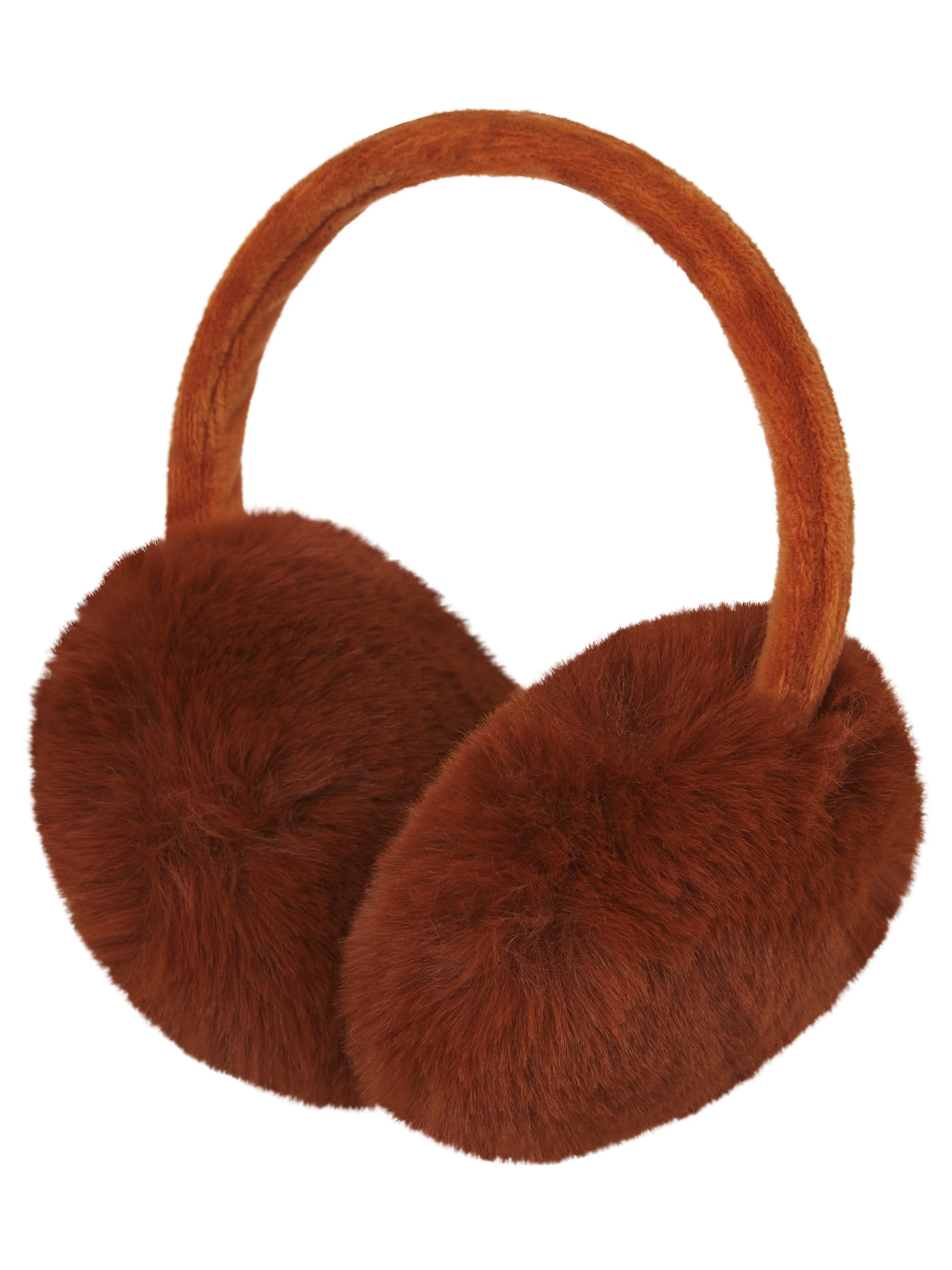 EDIE FAUX FUR EARMUFF IN CHESTNUT