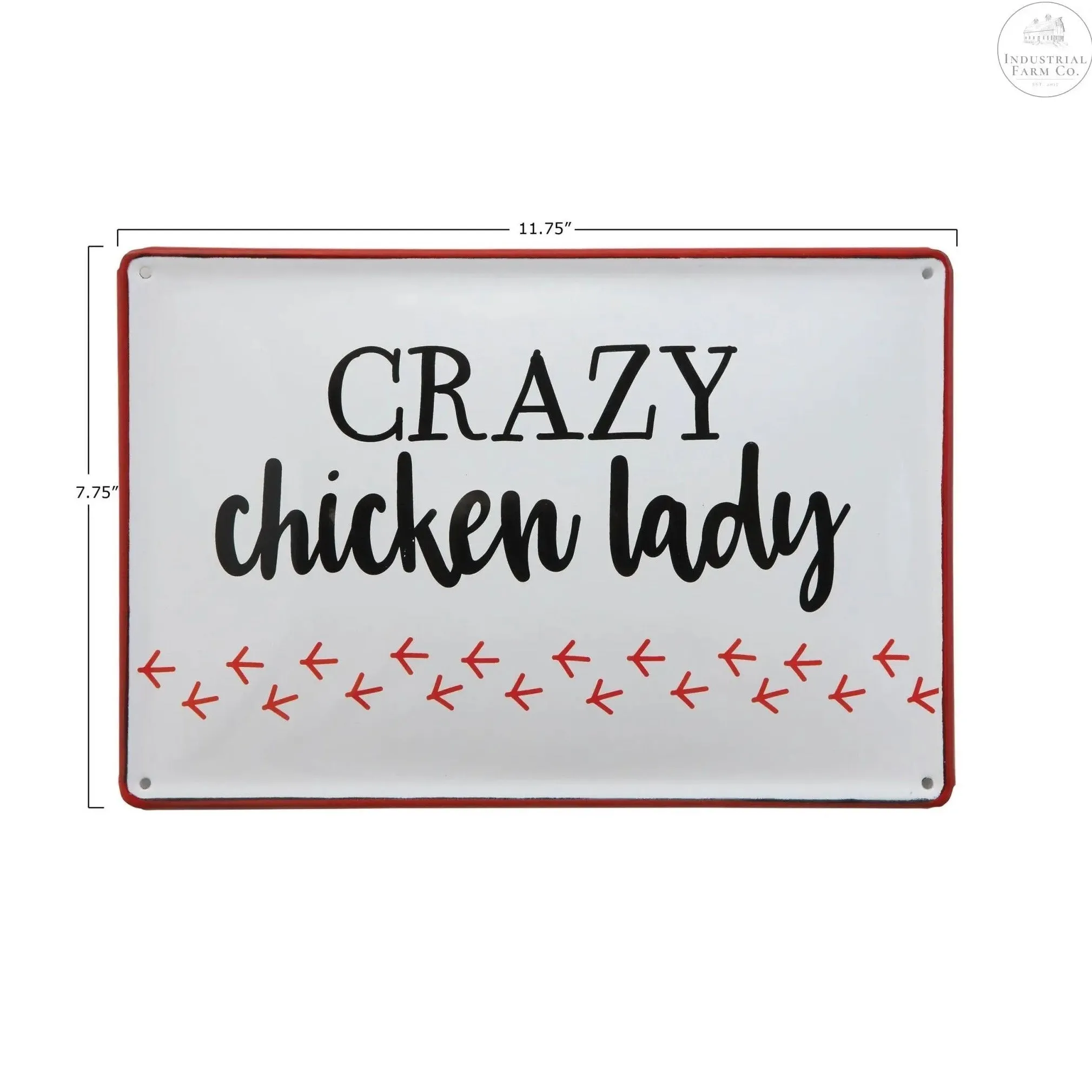 Enamel Farmhouse Chicken Lady Sign