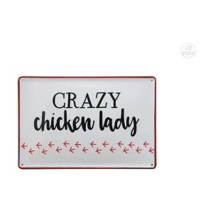 Enamel Farmhouse Chicken Lady Sign