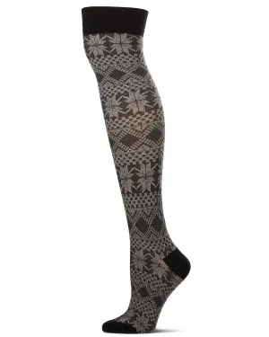 Flake Zone Cotton Blend Over The Knee Warm Socks