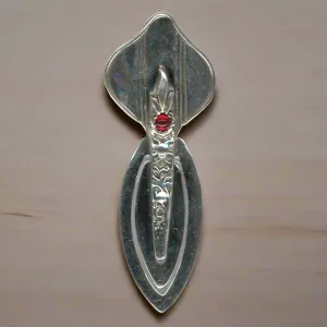 Greek Handmade Bookmark in Sterling Silver with zircon (PH-13)