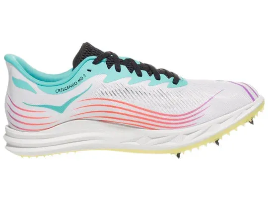 Hoka | Crescendo MD 2 | Unisex Spike | White/Cielo Blue