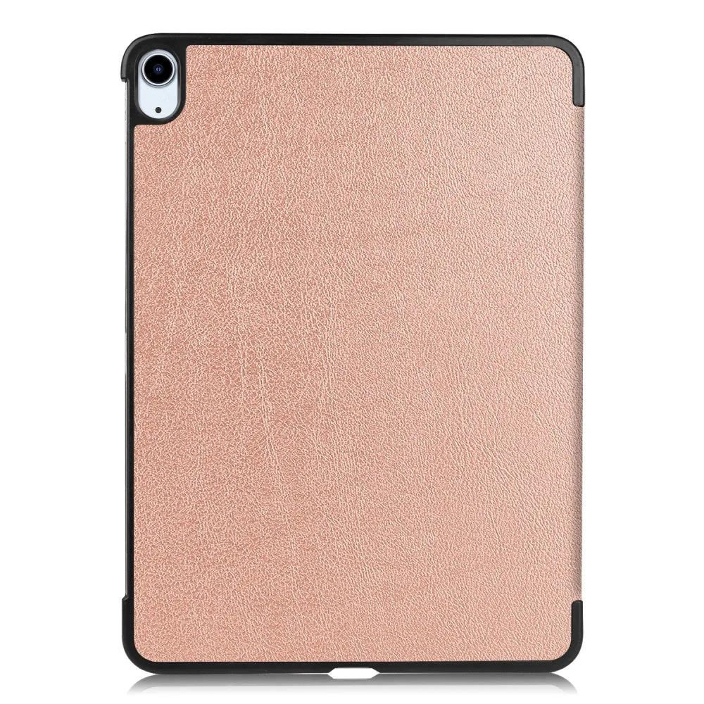 iPad Air 11" (2024) Leather Case Smart Cover Sleeve Litchi Look - Rose gold