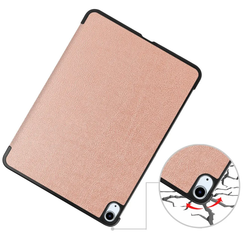 iPad Air 11" (2024) Leather Case Smart Cover Sleeve Litchi Look - Rose gold