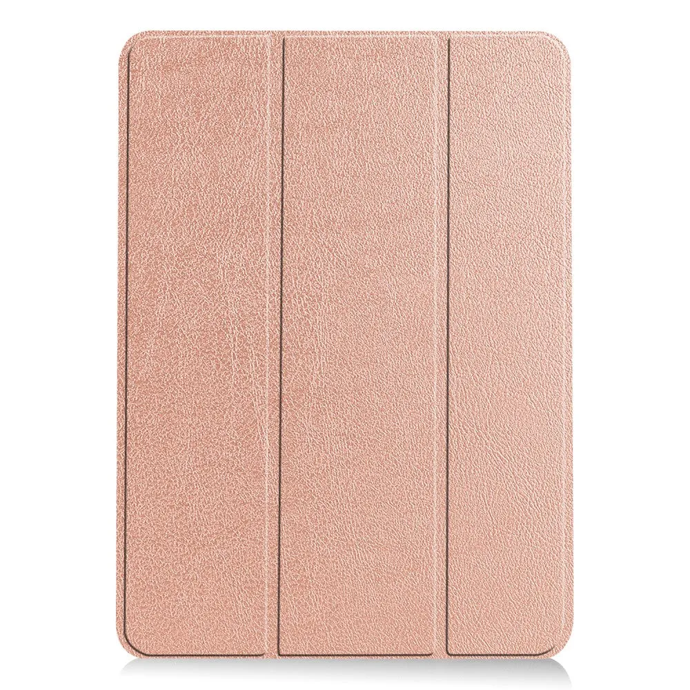 iPad Air 11" (2024) Leather Case Smart Cover Sleeve Litchi Look - Rose gold