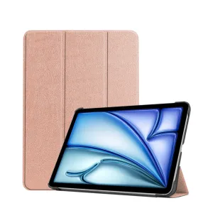 iPad Air 11" (2024) Leather Case Smart Cover Sleeve Litchi Look - Rose gold