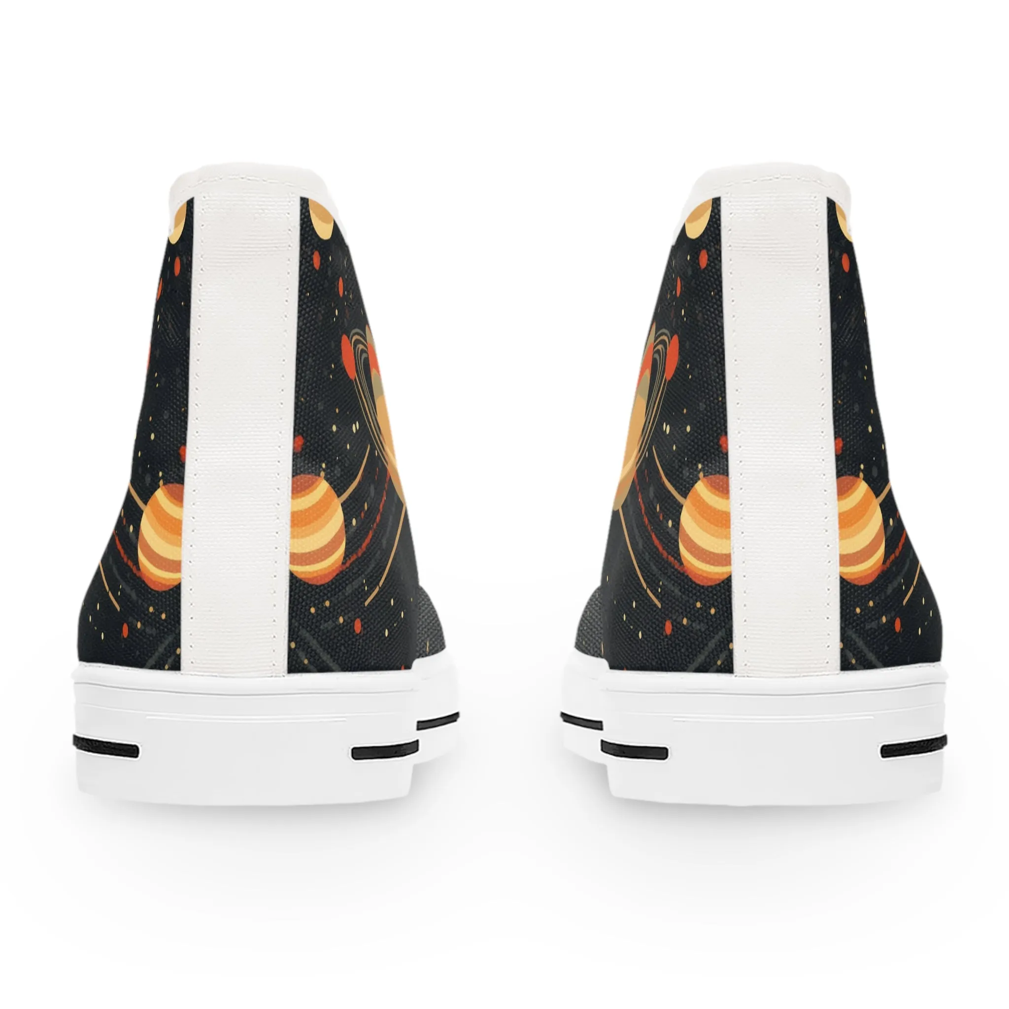 Jupiter and Saturn Space Women's High Top Sneakers