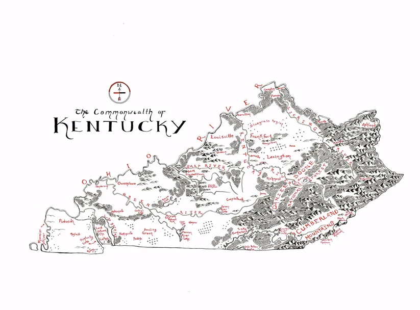 Kentucky Map | 12x16