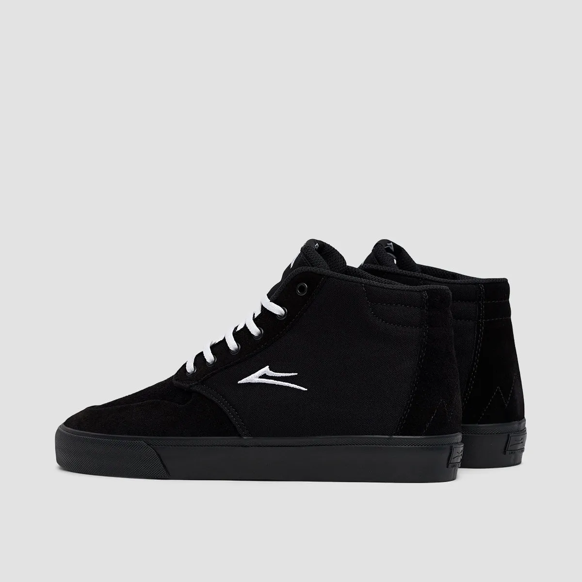 Lakai Riley 3 High Shoes - Black/Black Suede