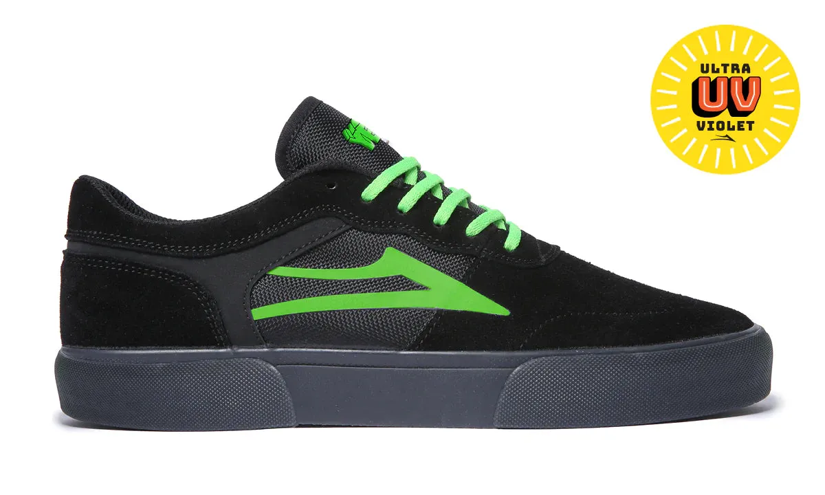 Lakai x Yeah Right Staple Skate Shoes - Black/UV Green