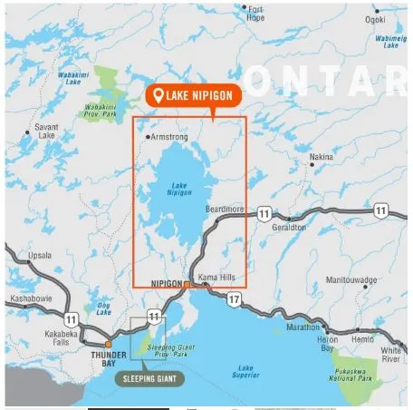 Lake Nipigon Ontario Adventure Map | Backroad Maps