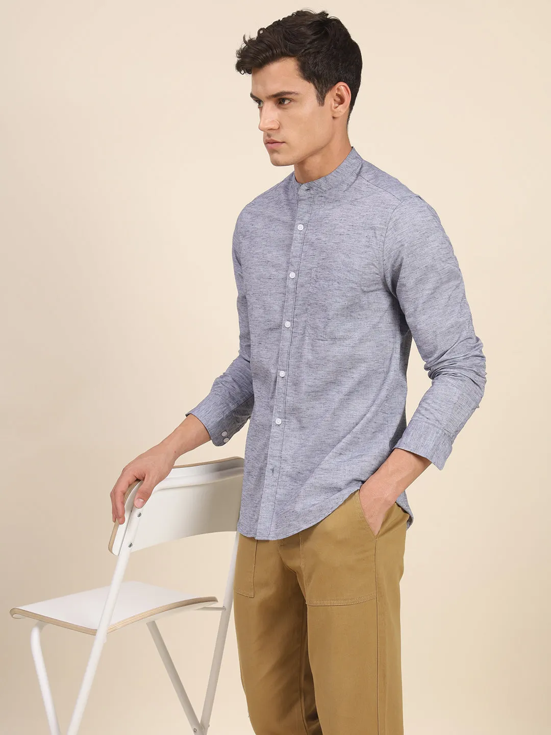 Men's Blue Casual Shirts For Comfortable And Stylish Look For Morning To Evening Look