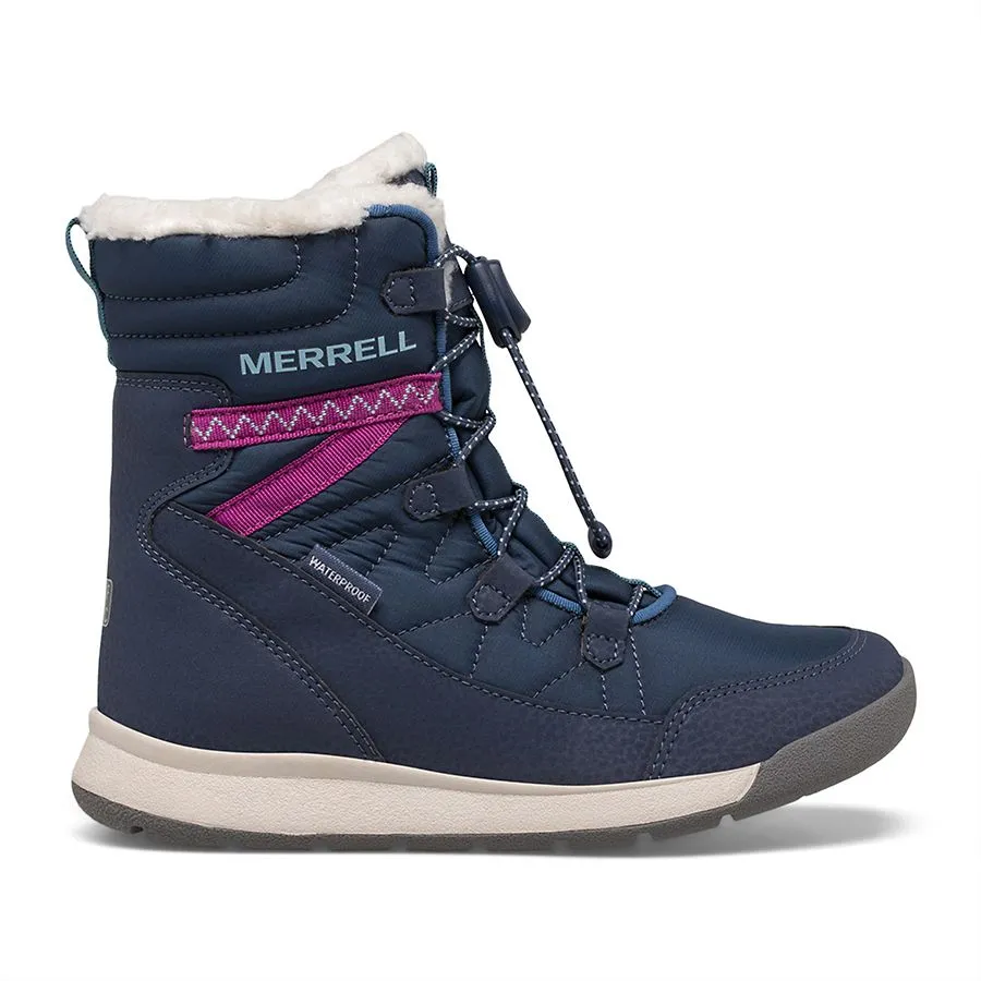 Merrell Navy/Berry/Teal Snow Crush 3.0 Waterproof Youth Boot