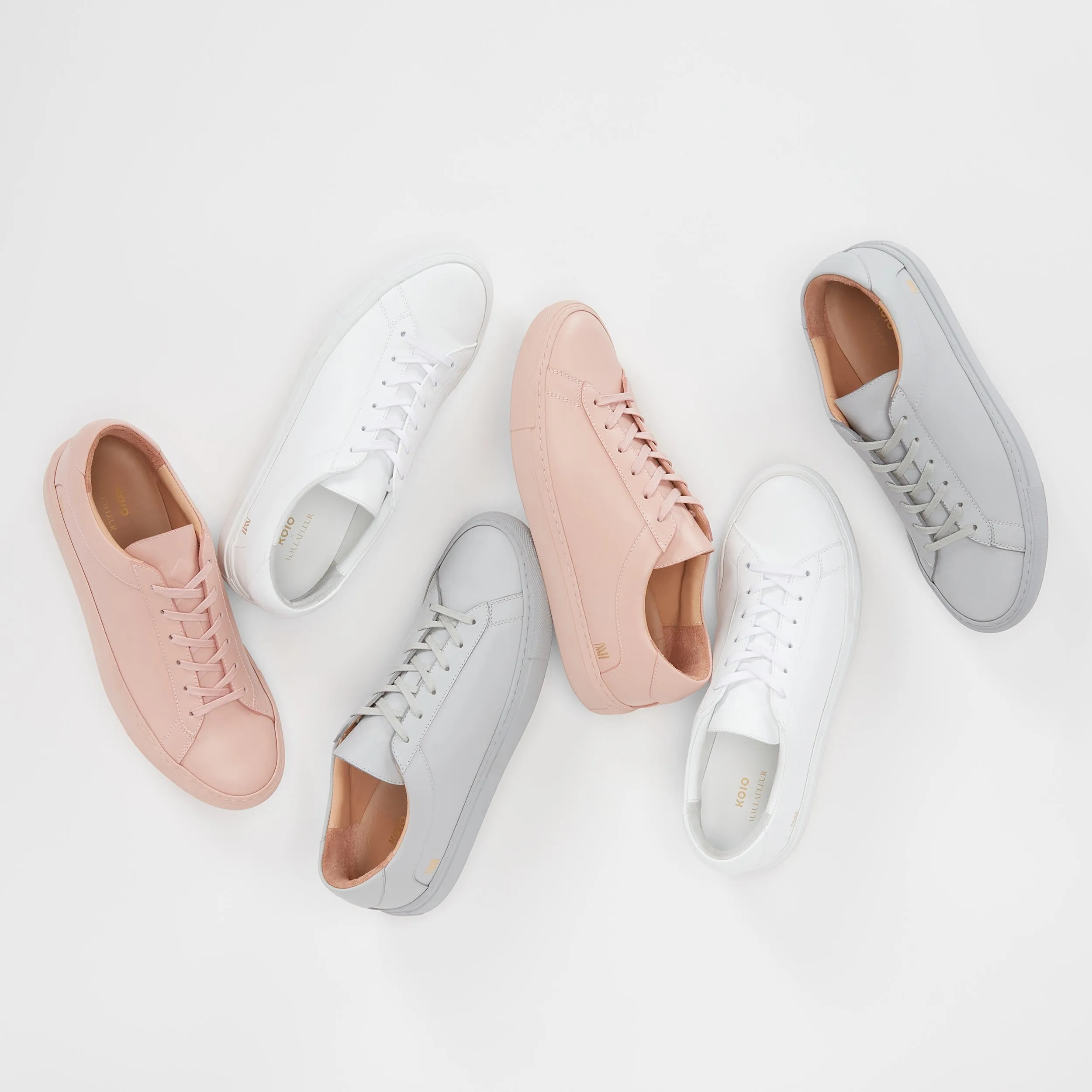 M.M.LaFleur x Koio Capri Low-Top Sneakers - Leather :: Azalea