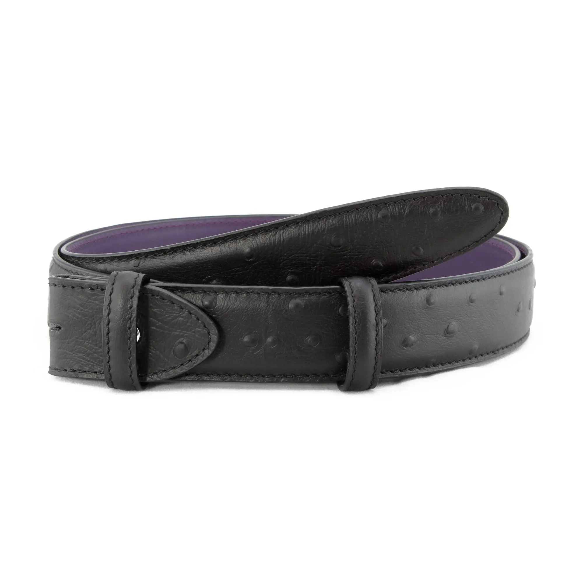 Mock Ostrich Quill Texture Belt Strap