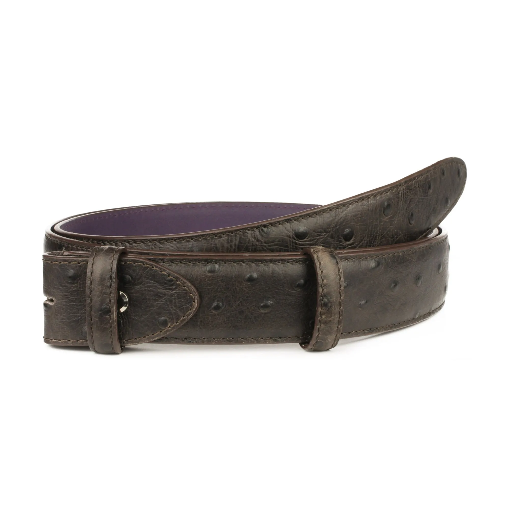 Mock Ostrich Quill Texture Belt Strap