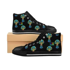 Multicolored Skull Shroom Men's High-top Sneakers