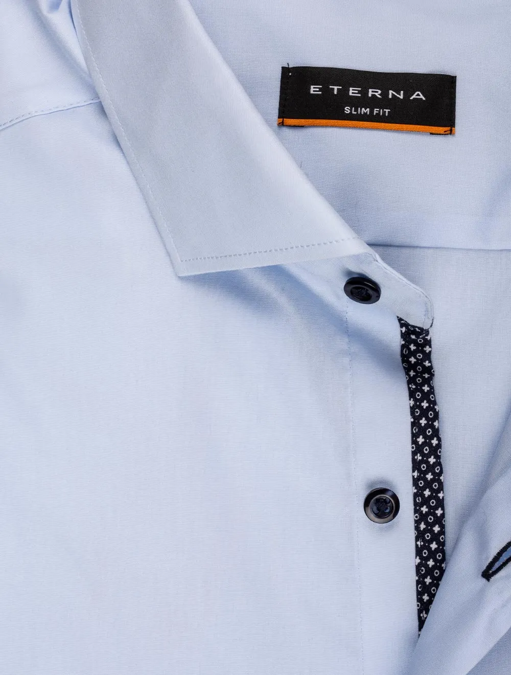 Navy Buttons Business Shirt Blue