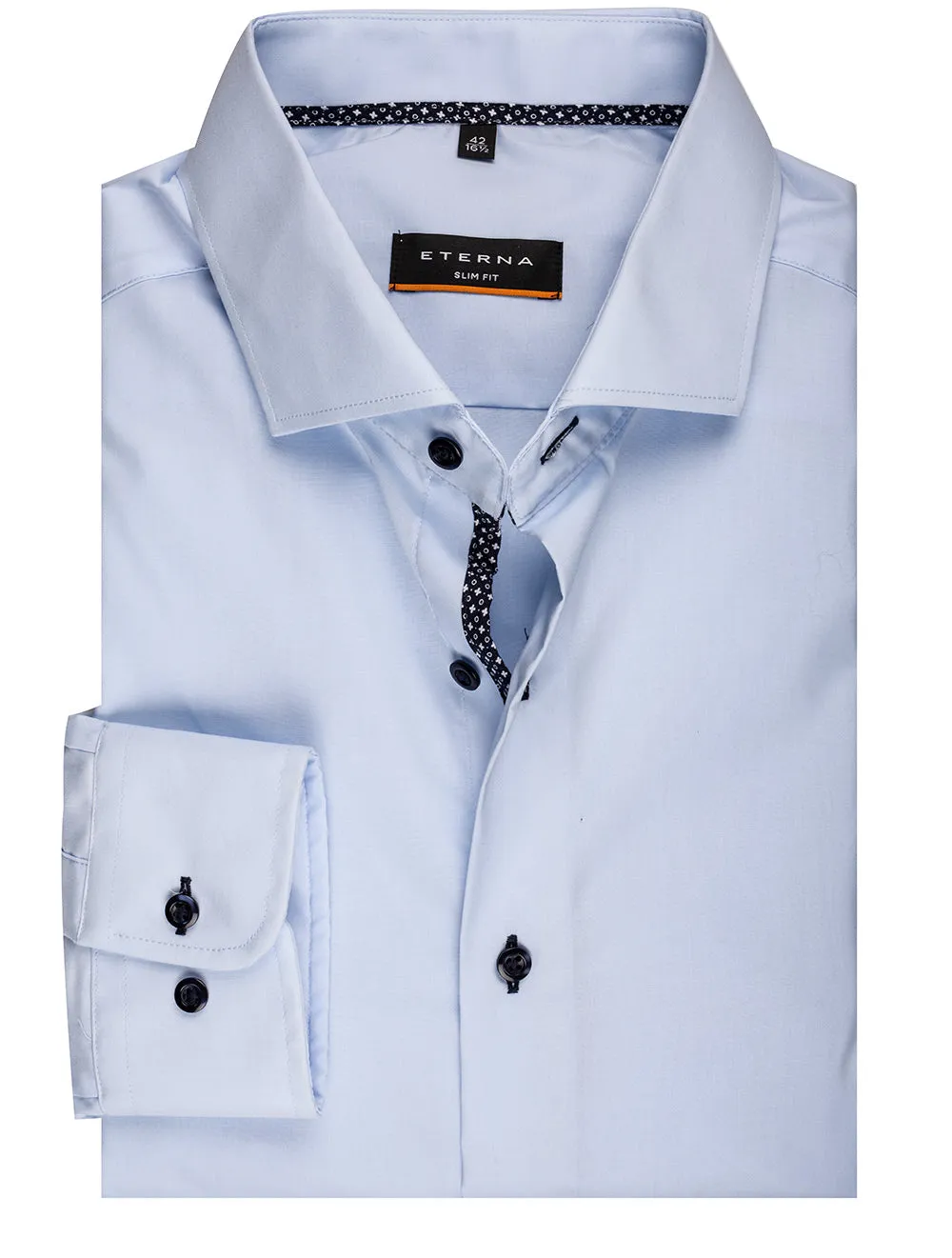 Navy Buttons Business Shirt Blue