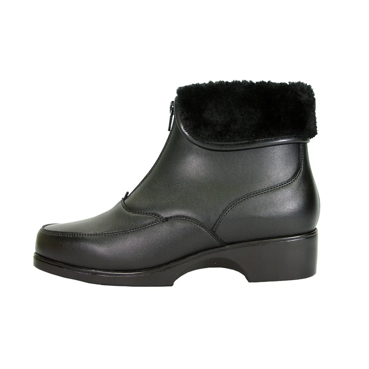 PEERAGE Megan Women's Wide Width Leather Booties