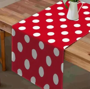 Polka Dot Charmeuse Satin Table Runners | Polka dot Satin Table Runners | Multiple Color s|