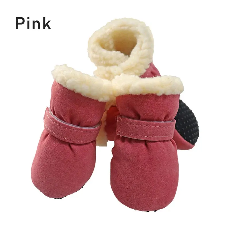 Puppy Anti-Slip Shoes | Candy Colors Pet Dog Shoes | Waterproof Boots Socks for Small Dogs | Chihuahua Winter Snow Booties | 4pcs/set