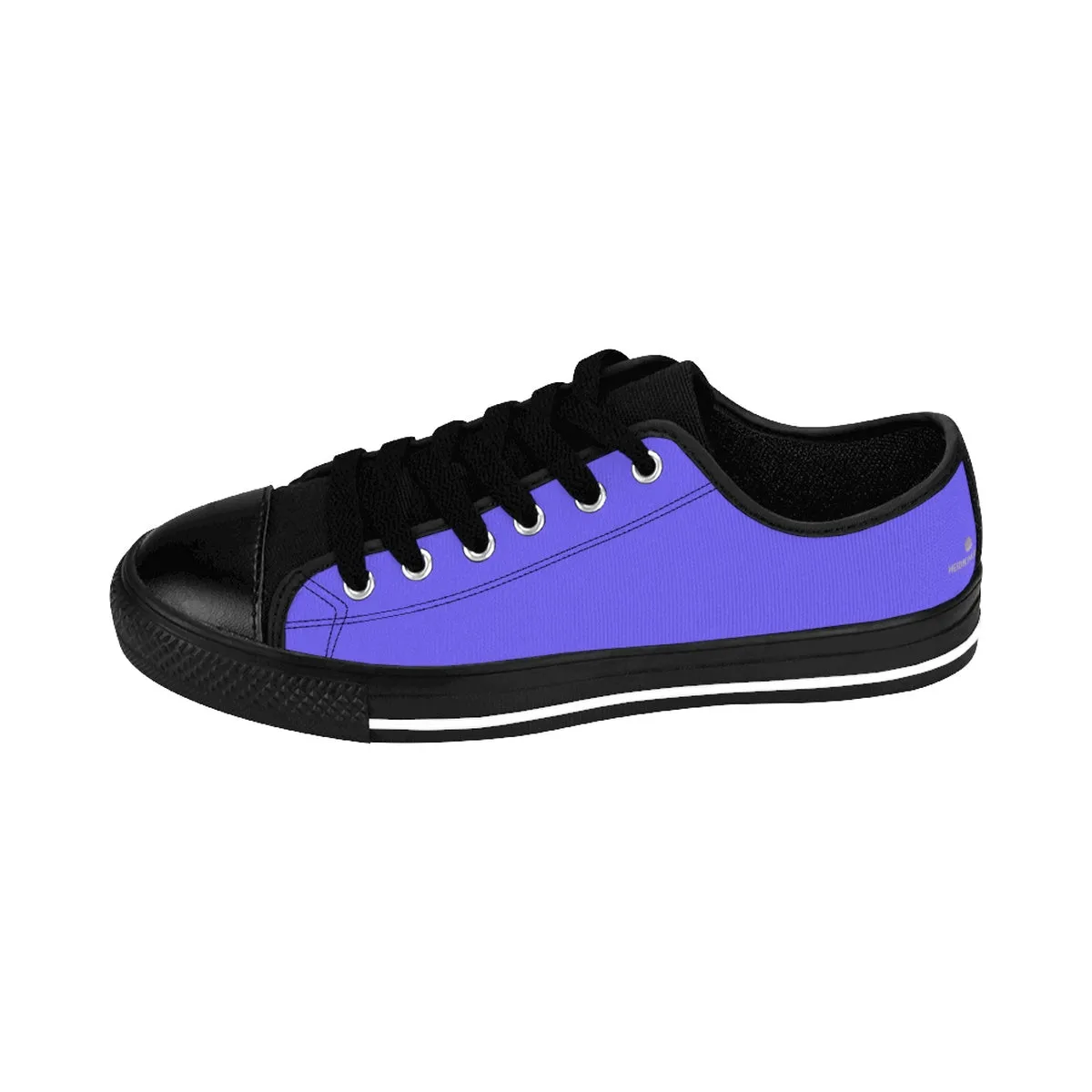 Purple Men's Low Top Sneakers, Violet Solid Color Designer Running Fashion Tennis Shoes