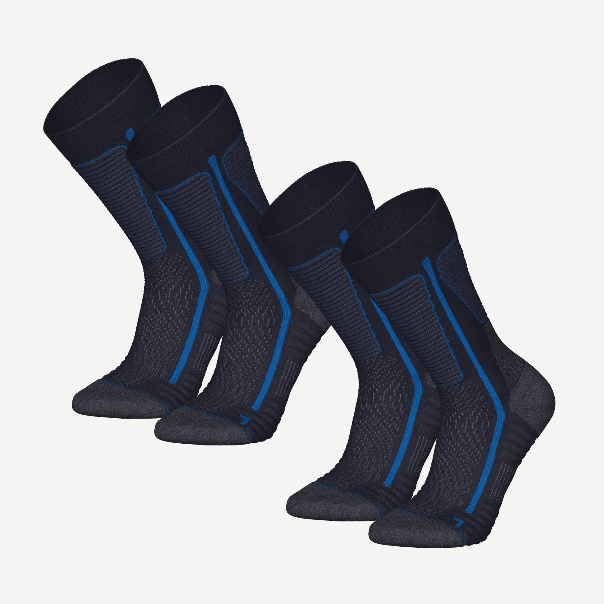 Quechua SH500 Merino Wool Winter Mid Socks - 2 Pairs