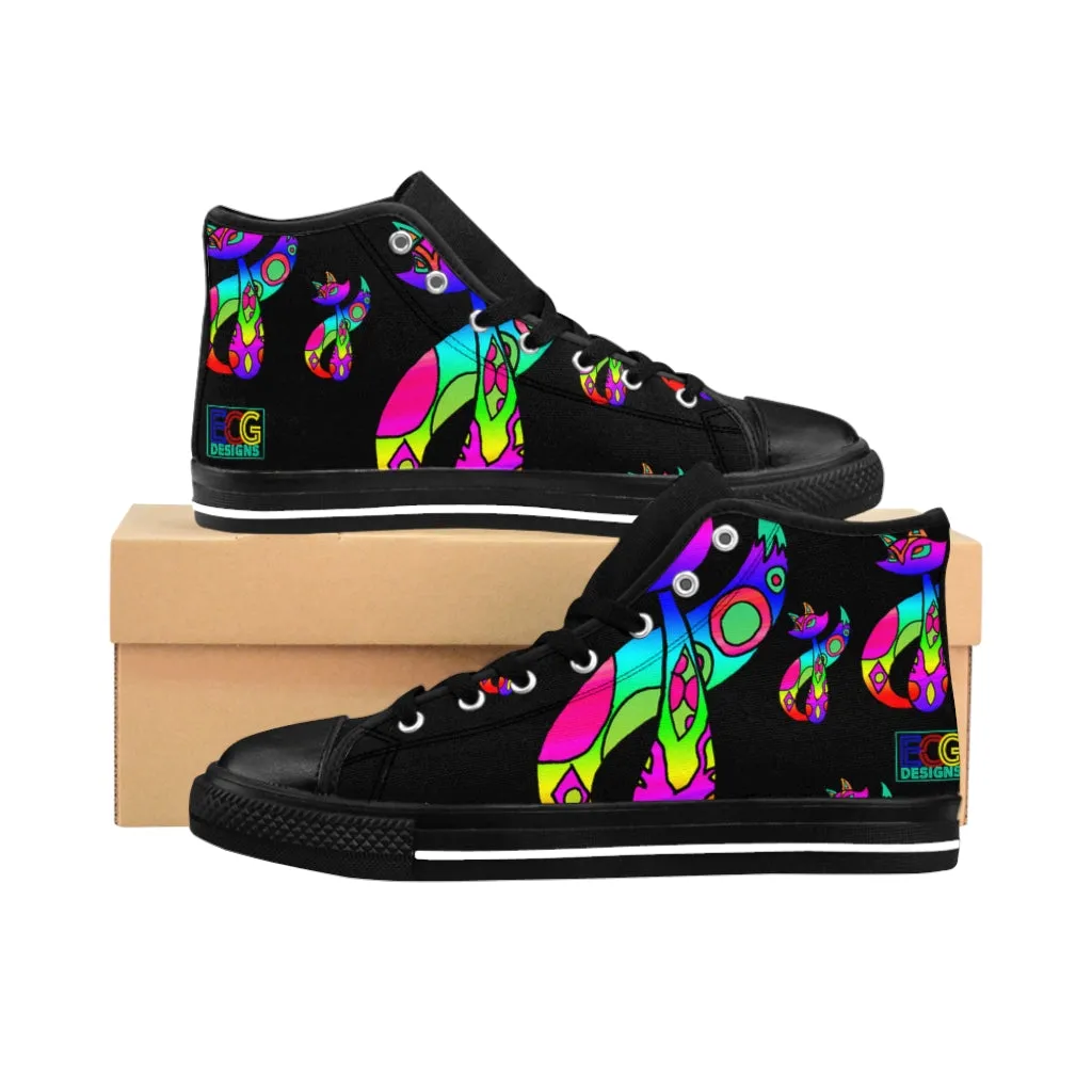 Rainbow Cat Women's High-top Sneakers