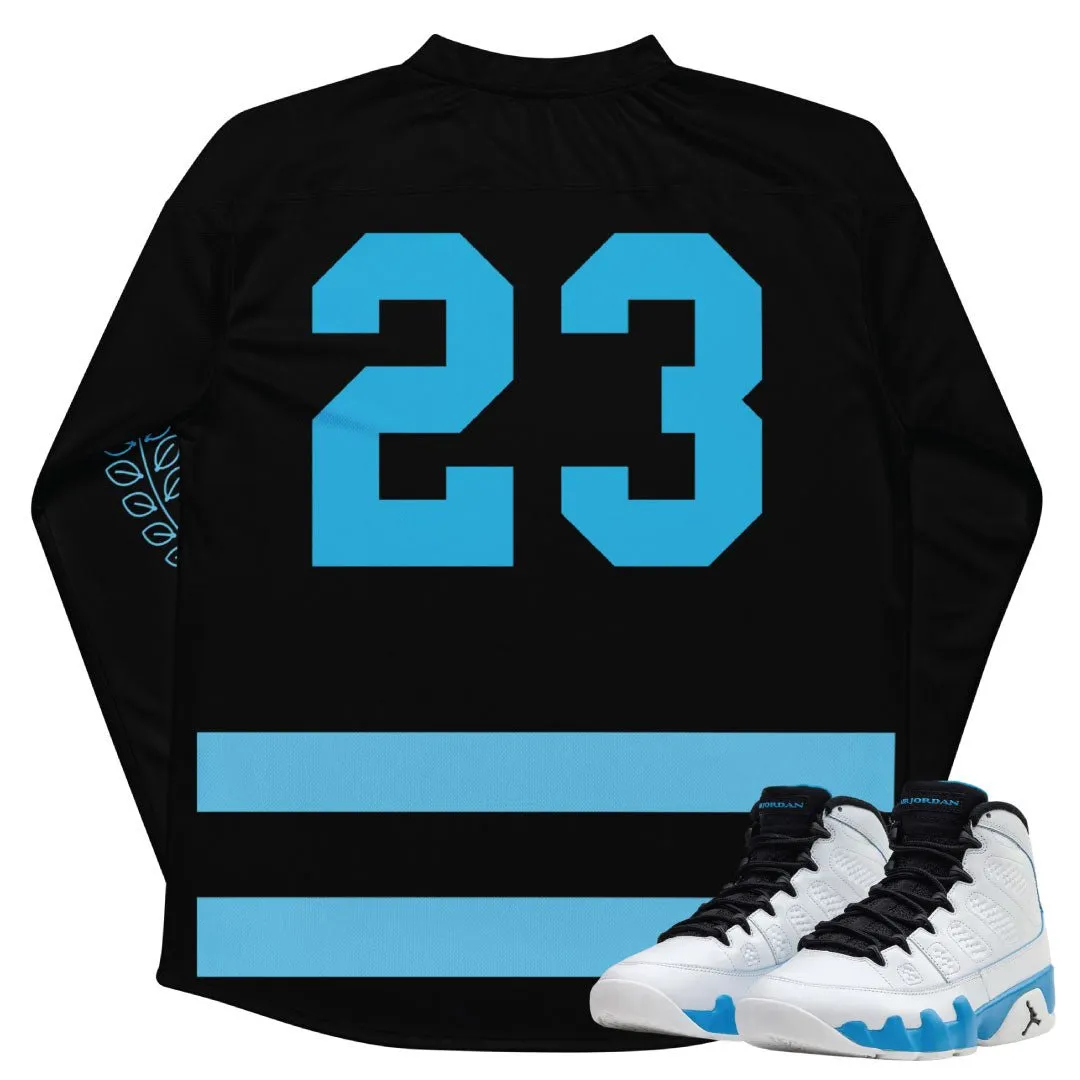 Retro 9 Powder Blue Hockey Jersey