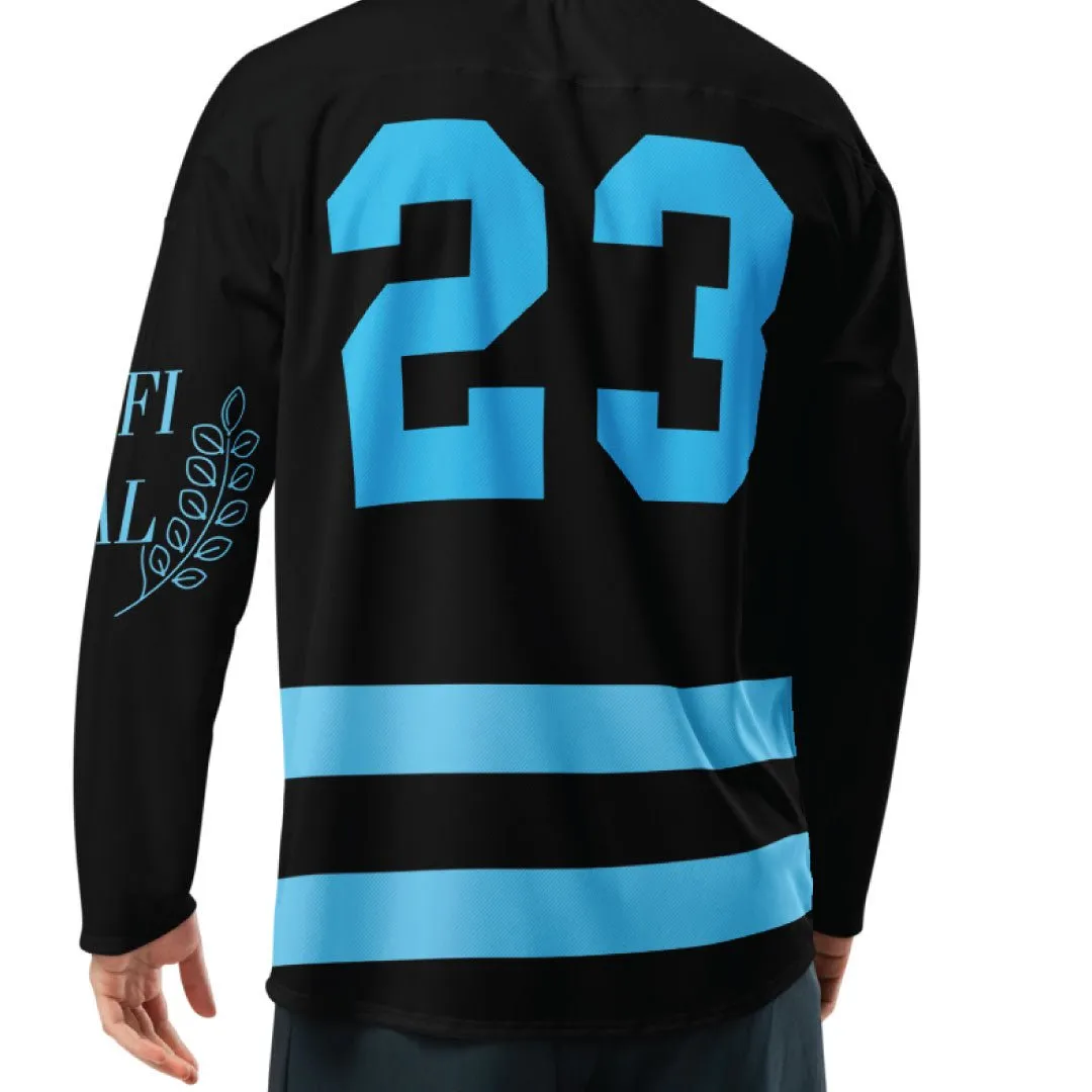 Retro 9 Powder Blue Hockey Jersey